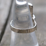 Vintage White Bronze Biker Ring 8.5