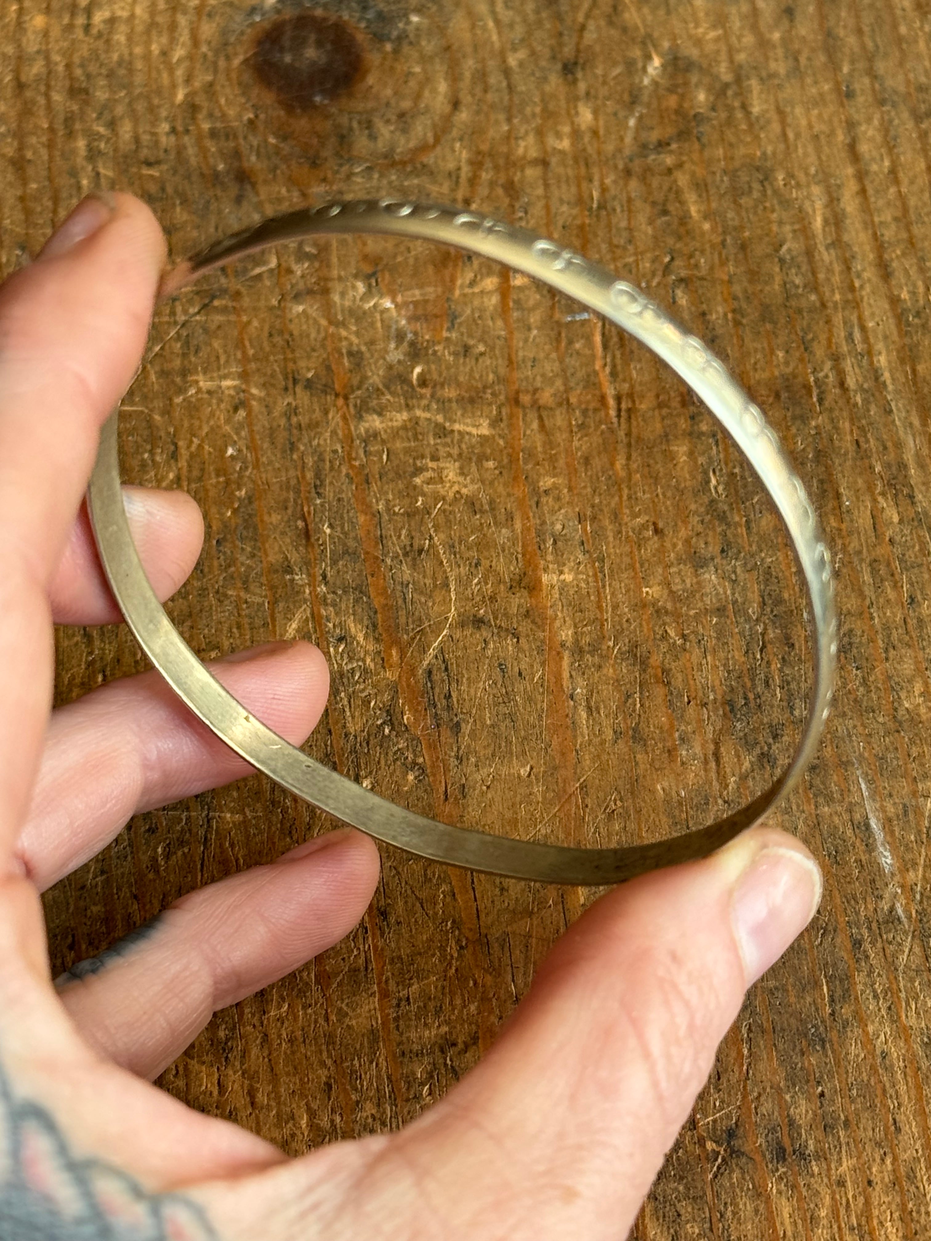 Vintage Sterling Silver Stamped Bangle