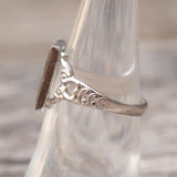 Vintage Sterling Abalone Ring 6.75