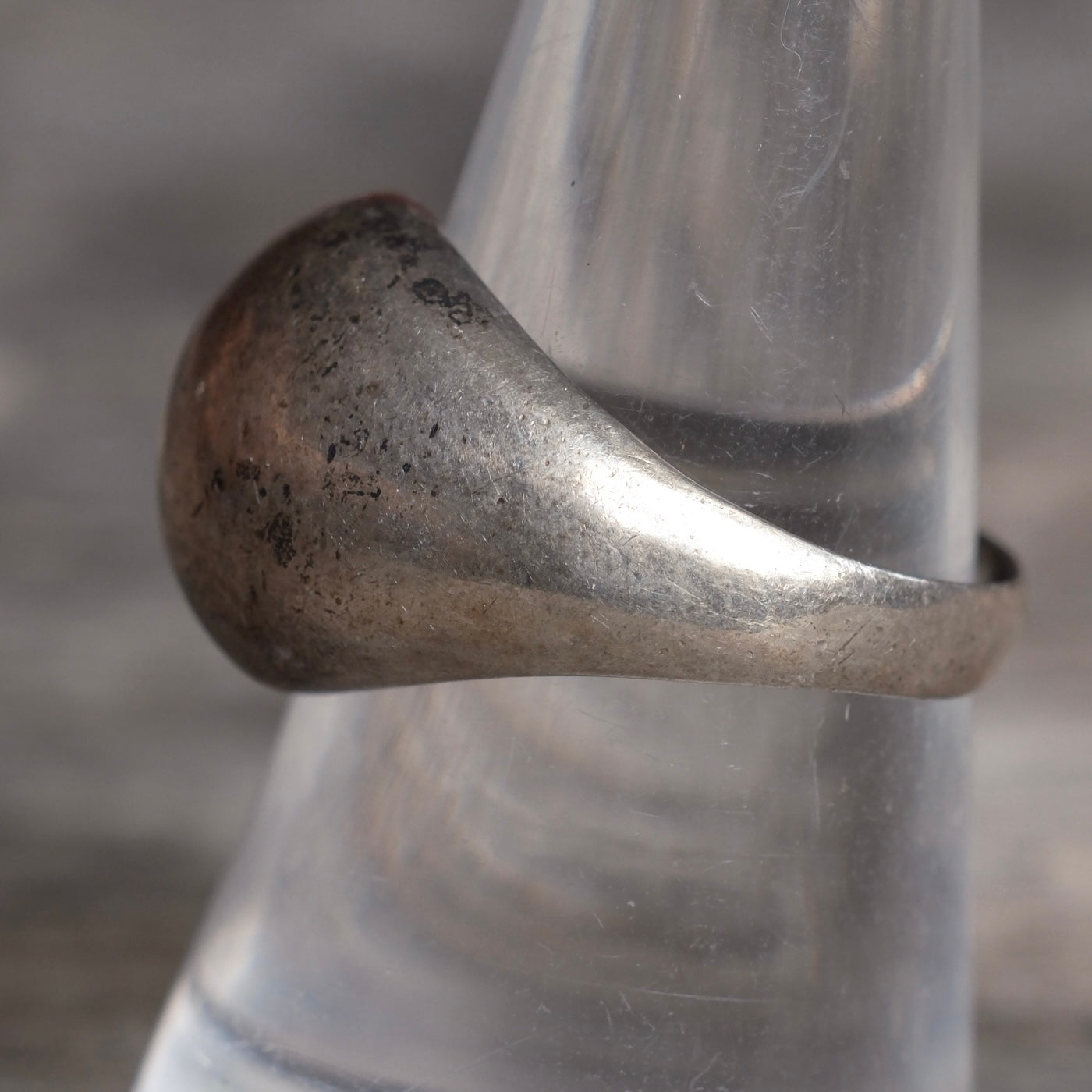 Vintage Sterling Silver Modernist Ring 8.25