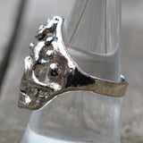 Vintage White Bronze Biker Ring 9