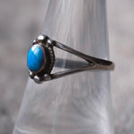 Vintage Sterling Turquoise Ring 8.75