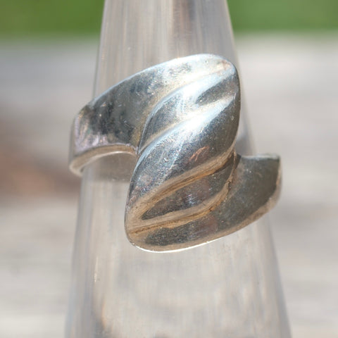 Vintage Sterling Silver Modernist Ring 5
