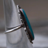 Vintage Sterling Turquoise Ring 5.25