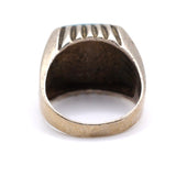 Vintage Sterling Larimar Signet Ring 8.25