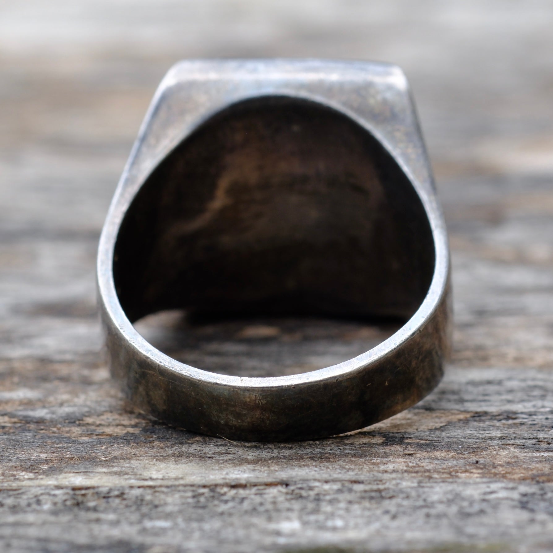 Vintage Sterling Multistone Inlay Ring 11.5
