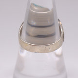 Vintage Sterling Turquoise Stamped Band Ring 8.25