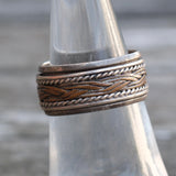 Vintage Sterling Silver Braided Band 6.5