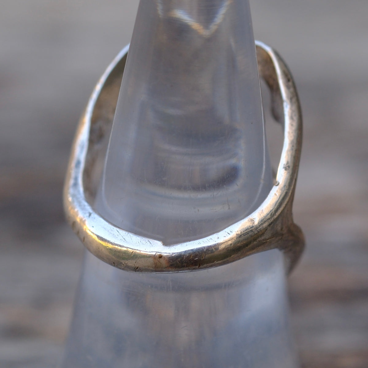 Vintage Sterling Silver Sandcast Ring 5.5