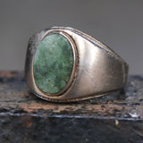 Vintage Sterling Serpentine Signet Ring 10.5