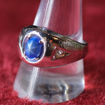 Vintage Plated Cats Eye Deco Ring 11.25