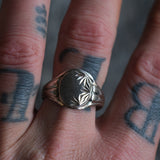 Vintage Sterling Silver Signet Ring 11.75