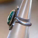 Vintage Sterling Turquoise Ring 3.75