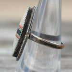 Vintage Sterling MOP Inlay Ring 8