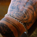 Vintage Sterling Silver Curb Chain Bracelet 7"