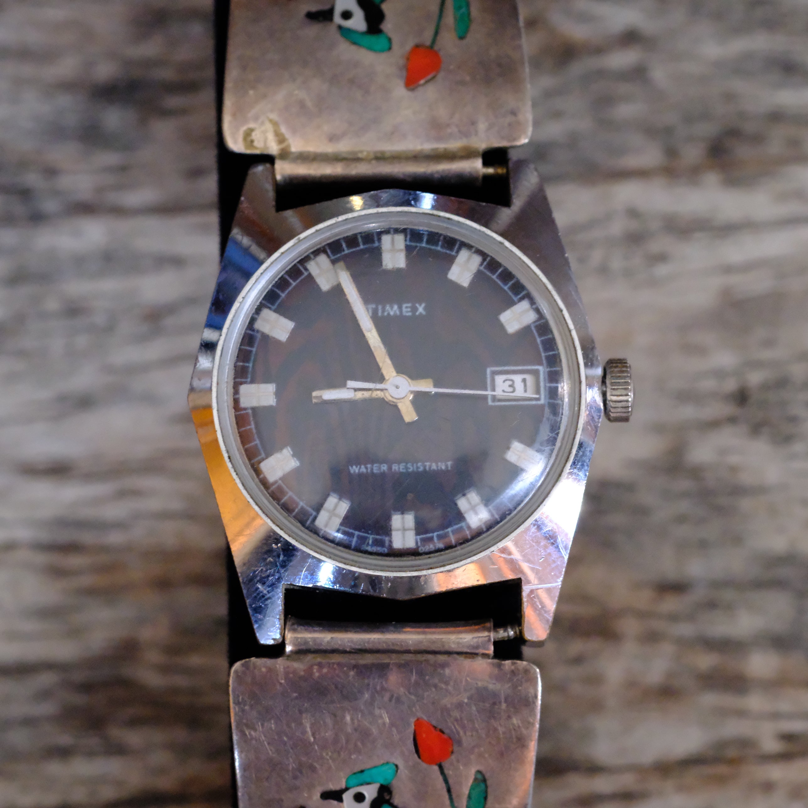 Vintage Sterling Inlay Blue Jay Watch