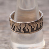 Vintage Sterling Silver Flame Ring 9.25
