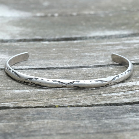 Vintage Sterling Stamped Cuff