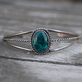Vintage Sterling Abalone Cuff