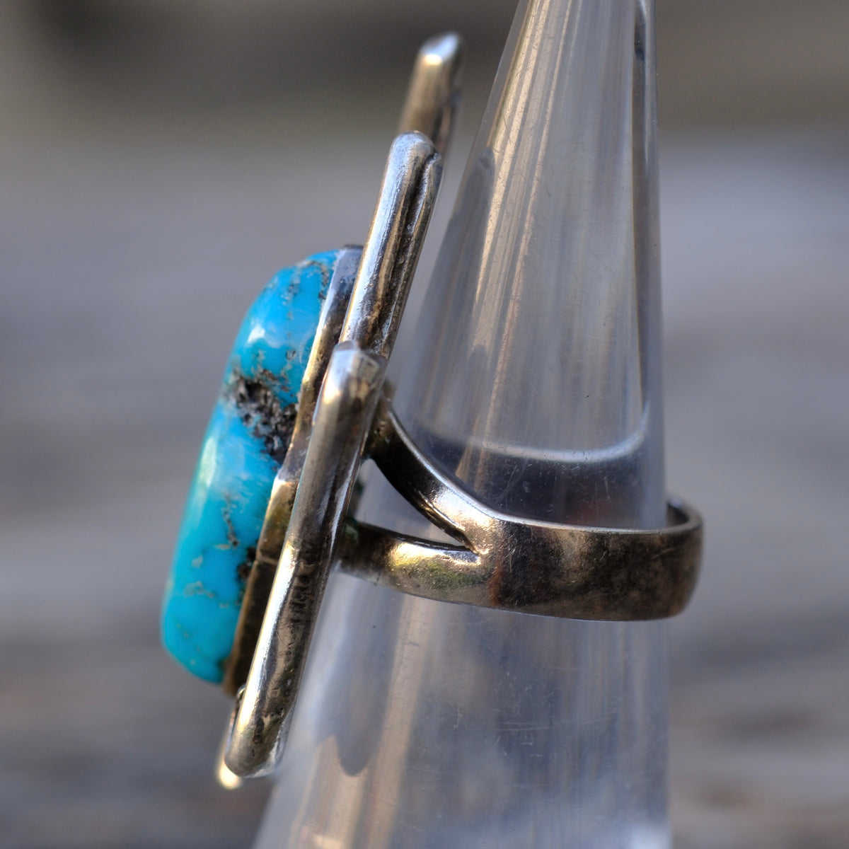 Vintage Sterling Turquoise Ring 5