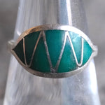 Vintage Sterling Turquoise Inlay Band 7