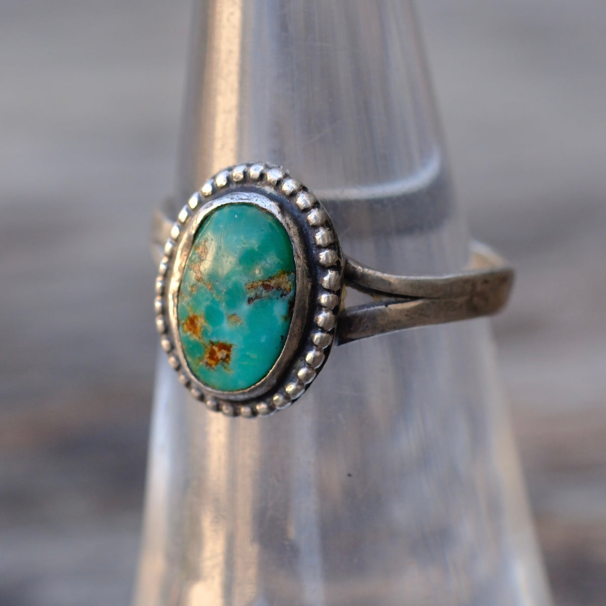Vintage Sterling Turquoise Ring 6