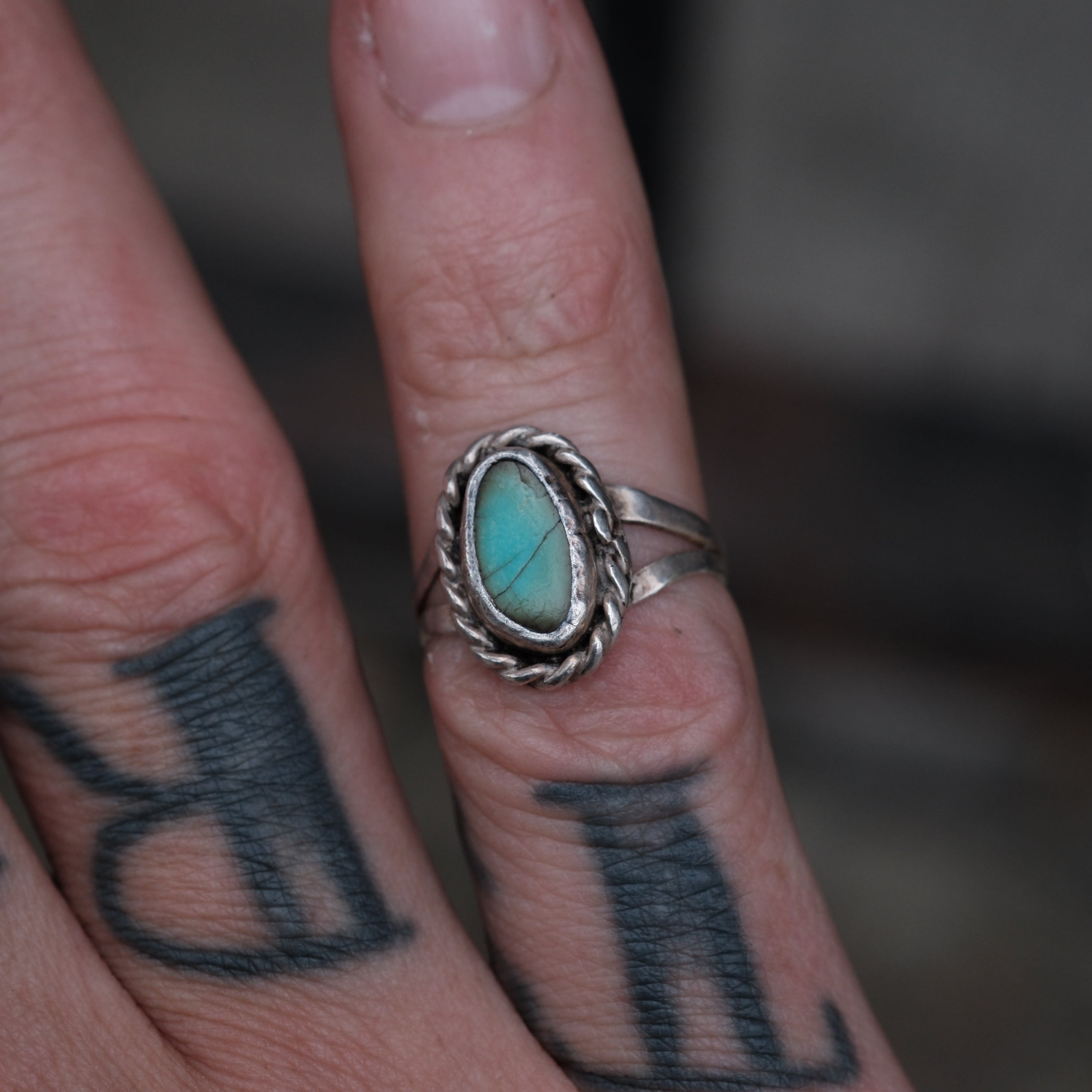 Vintage Sterling Turquoise Ring 5