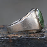 Vintage Sterling Serpentine Signet Ring 10.5