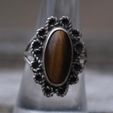 Vintage Sterling Tigers Eye Ring 8