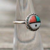Vintage Sterling Zuni Sunface Roper Ring 4.25