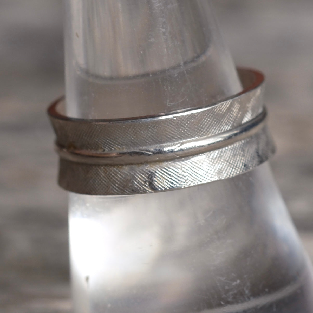 Vintage Sterling Silver Modernist Ring 9