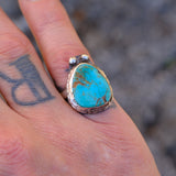 Vintage Sterling Turquoise Ring 6.25