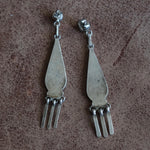 Vintage STerling Turquoise Inlay Earrings