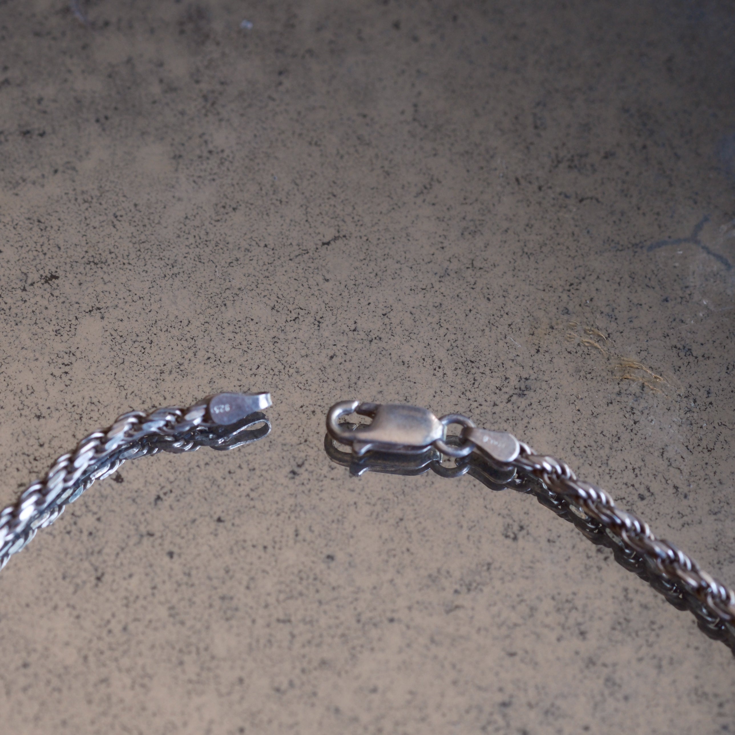 Vintage Sterling Silver Roper Chain Necklace 30"