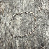 Vintage Sterling Figaro Chain Bracelet