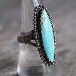 Vintage Sterling Turquoise Ring 8.5