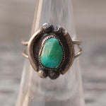 Vintage Sterling Turquoise Ring 5.75