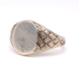 Vintage Sterling Silver Signet Ring 8.5