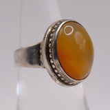 Vintage Sterling Agate Ring 5.25