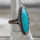 Vintage Sterling Turquoise Ring 6.25