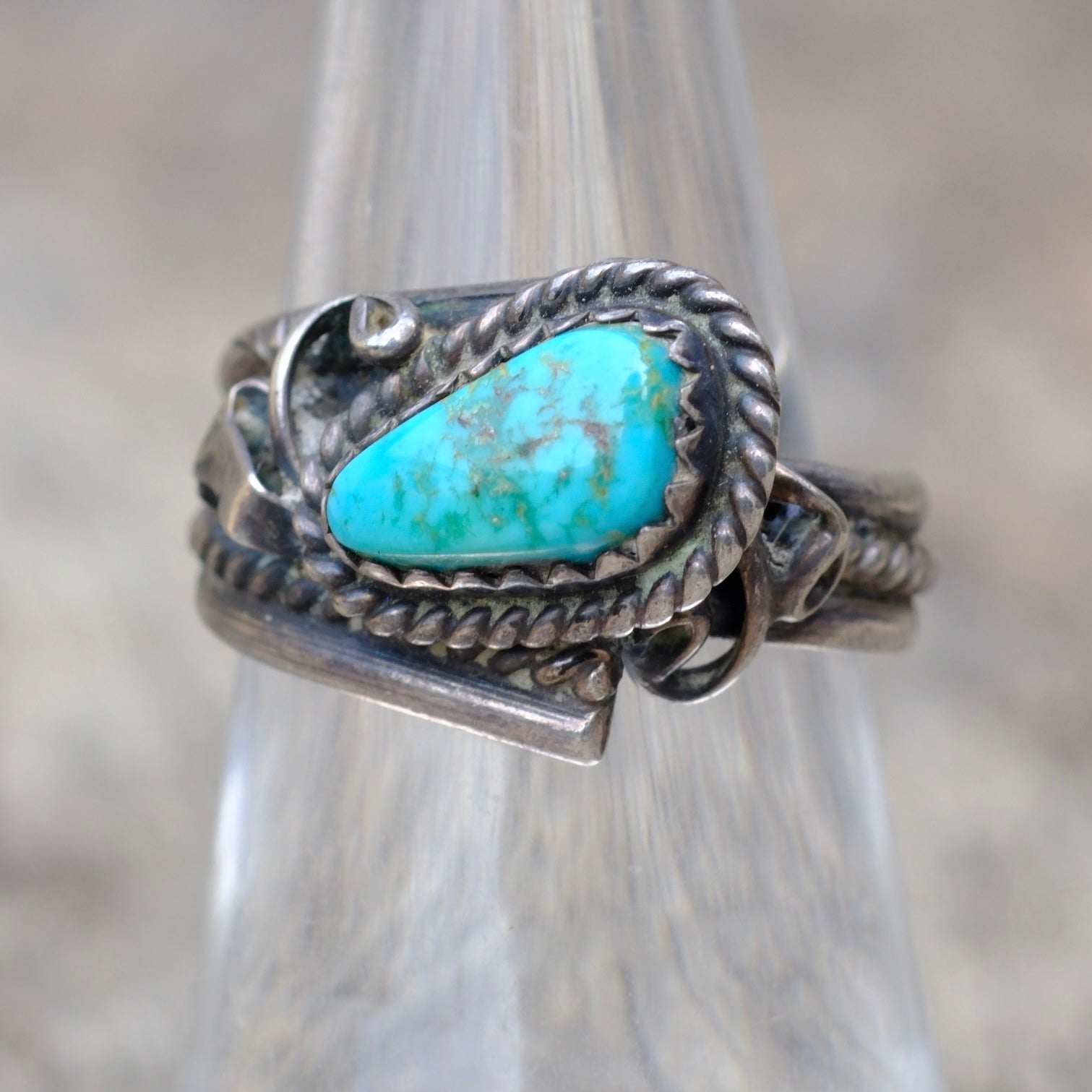Vintage Sterling Turquoise Ring 7