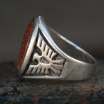 Vintage Sterling Goldstone Thunderbird Ring 8