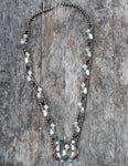Vintage Sterling Zuni Hummingbird Squash Blossom Necklace 28"
