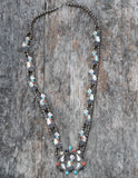 Vintage Sterling Zuni Hummingbird Squash Blossom Necklace 28"