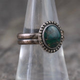 Vintage Sterling Turquoise Ring 7.75