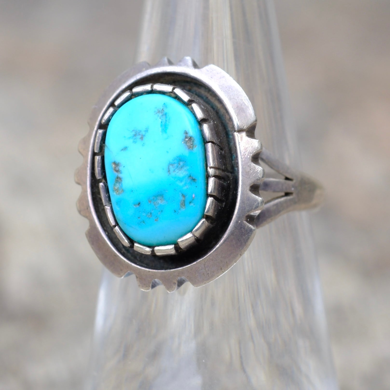 Vintage Sterling Turquoise Ring 6
