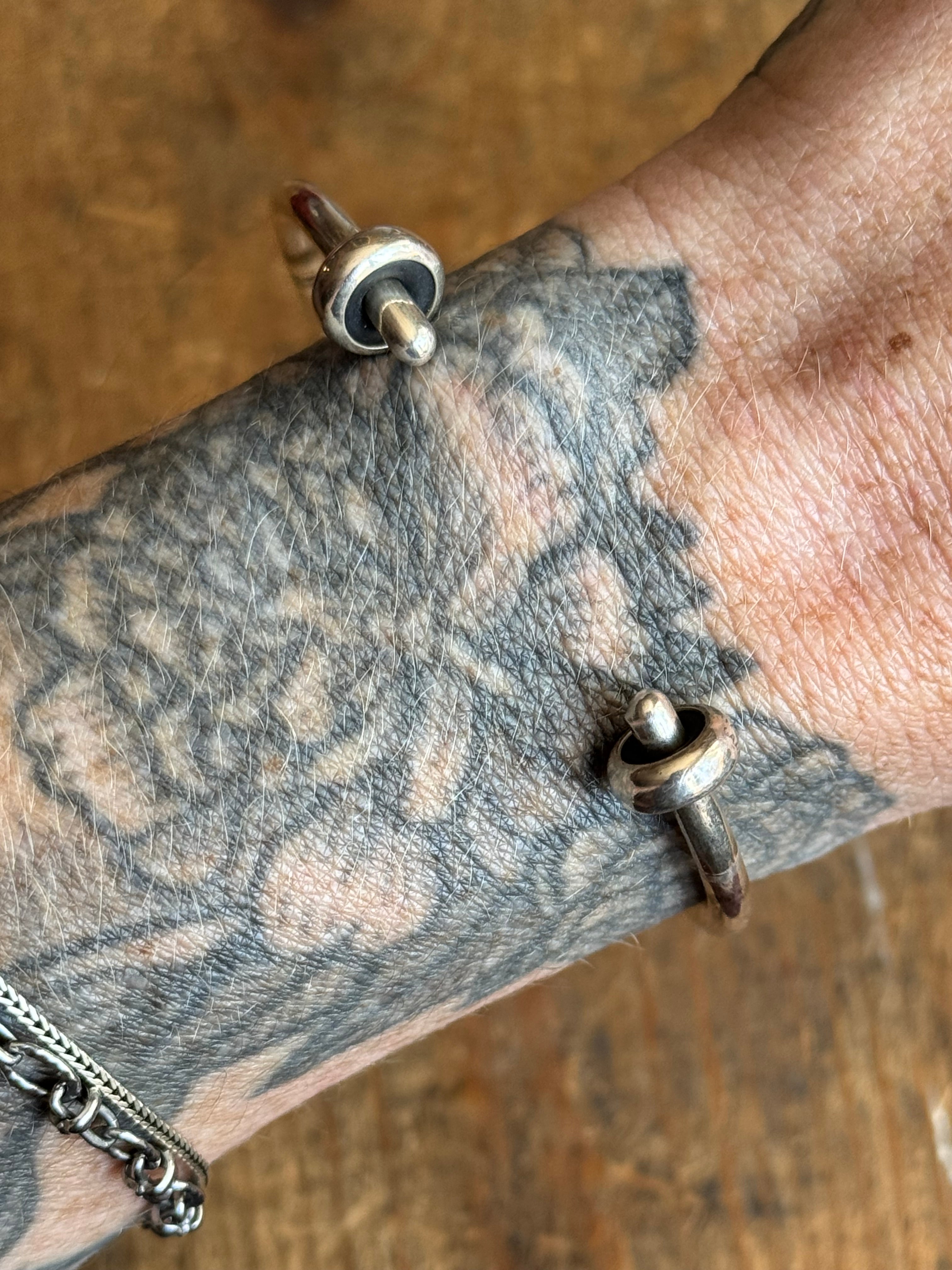 Vintage Sterling Silver Modernist Cuff