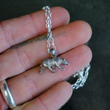 Vintage Sterling Grizzly Bear Necklace
