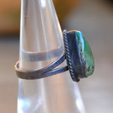 Vintage Sterling Turquoise Ring 6.75