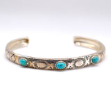 Sterling Turquoise Cuff Bracelet 7"